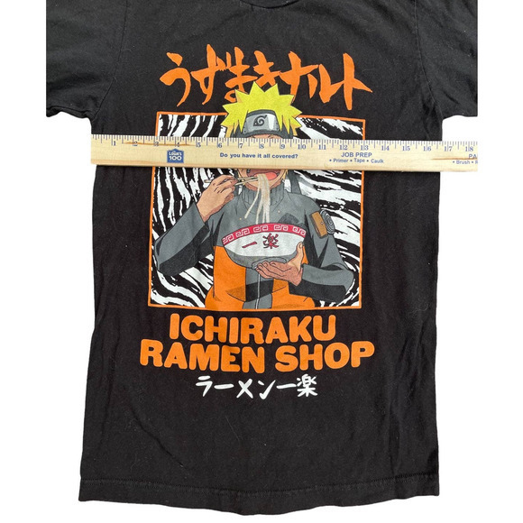 Naruto Shippuden Mens Shirt Small Black‎ Ichiraku Ramen Shop Anime 2002 - Picture 4 of 5